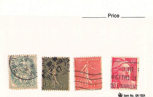 France 4 different of 4 total stamps included (SC0_252)
