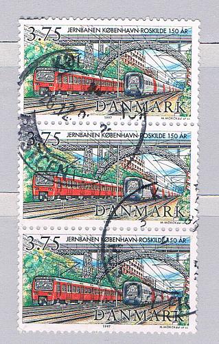 Denmark 1075 Used triple Train 1997 (D0202)