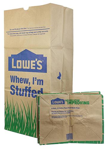 Lowe's 30 Gallon Heavy Duty Brown Paper Lawn and Refuse Bags for Home and Gar...