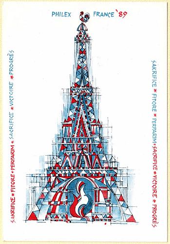 Albania 1989. 200 Years of France Revolution. Philex Maximum card, maxi-card.