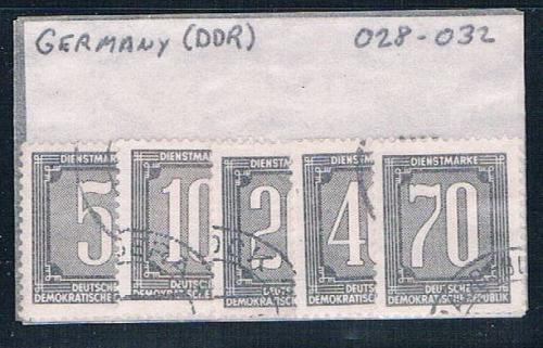 Germany DDR O28-32 Used set Numerals CV 1.45 (G0233)
