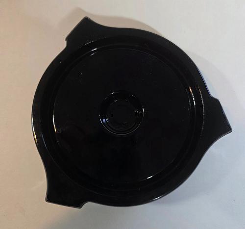 Black glass ashtray 3 slot