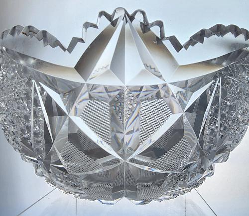 ABP bowl hand cut glass mouth blown Blank