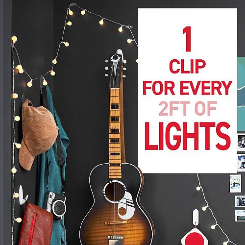 Command Indoor Mini Light Clips Damage Free Hanging Christmas Light Clips Min...