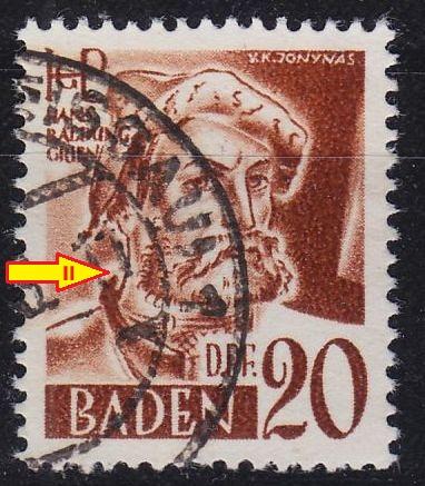 GERMANY Alliiert Franz. Zone [Baden] MiNr 0021 y II ( O/used ) [04]