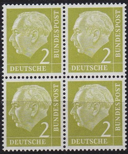 GERMANY BUND [1954] MiNr 0177 x ( **/mnh ) [01] 4er