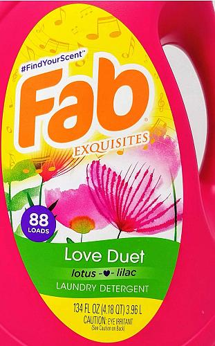 Fab Exquisites Love Duet Lotus + Lilac Liquid Laundry Detergent. 134 Fl Oz