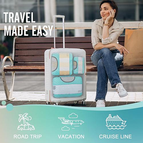 Veken 6 Set Packing Cubes for Suitcases Travel Essentials for Carry on Luggag...