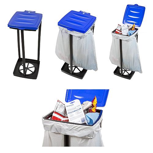 Wakeman Portable Trash Bag Holder - Collapsible Garbage Bin for Parties and C...
