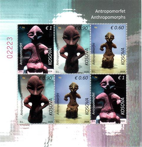 Kosovo Stamps 2024. Anthropomorphs. Archeology. Mini Sheet MNH