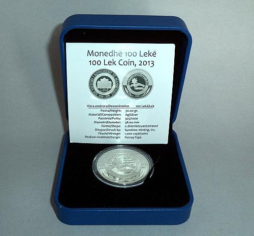 Albania Coin 100 Leke, 2013. 105th Ann. of the Congress of Manastir. UNC Silver