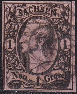 GERMANY Sachsen [1855] MiNr 0009 ( O/used ) [03]