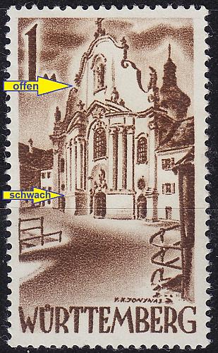 GERMANY Alliiert Franz. Zone [W&uuml;rttemberg] MiNr 0013 yv II ( **/mnh )