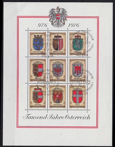 &Ouml;STERREICH AUSTRIA [1976] MiNr 1522-30 Block 4 ( FDC ) [01] Wappen