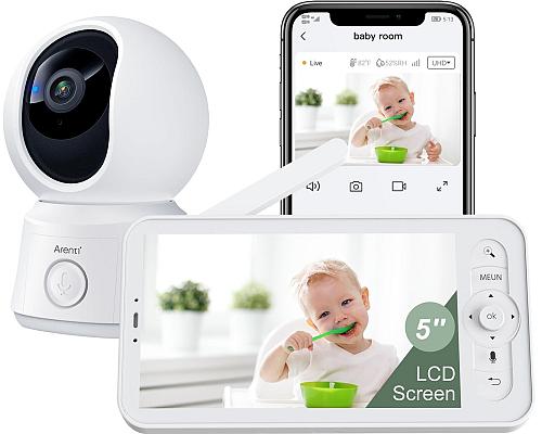 ARENTI Video Baby Monitor with Camera and Audio 5-inch Smart Baby Camera Moni...