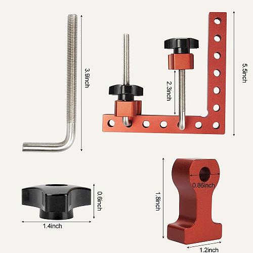 90 Degree Clamp Cabinet Clamp 5.5" x 5.5"14 x 14cm Aluminum Alloy Right Angle...