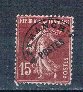 France 165 Used Sower precancel 2 1906 (F0168)+