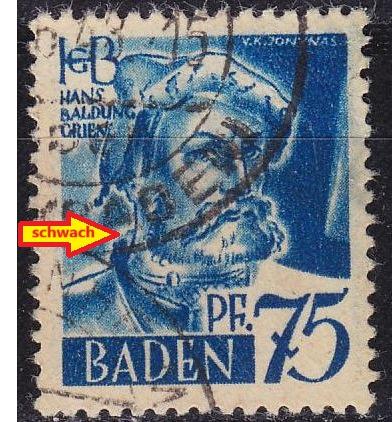 GERMANY Alliiert Franz. Zone [Baden] MiNr 0011 vv II ( O/used ) [01]