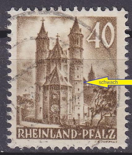 GERMANY Alliiert Franz. Zone [RheinlPfalz] MiNr 0039 y VI ( O/used )