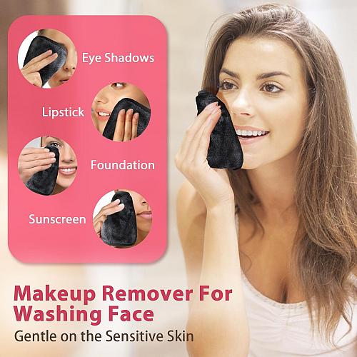 Makeup Remover Cloth 6" x 6" Makeup Remover Towels Reusable Face Cloth for Wa...