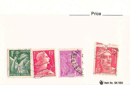 France 4 different of 4 total stamps included (SC0_251)