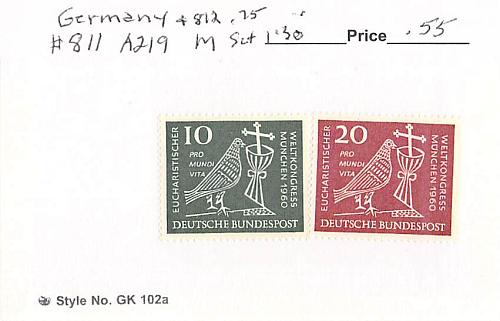 Germany 811-12 Unused set 1960 CV 1.30 (SC0_744)