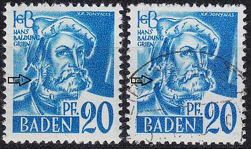 GERMANY Alliiert Franz. Zone [Baden] MiNr 0007 yv I ( **/mnh ) [03] und O/used