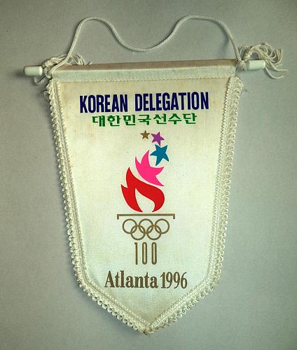 Korean Olympic Committee Delegation NOC Atlanta 1996 Pennant Flag