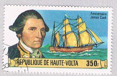 Burkina Faso 477 Used Capt Cook and Resolution 2 1978 CV 1.00 (BP45418)