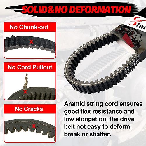 StarknightMT Drive Belt3211077 20G4022 CVT ATV Carbon Belt Compatible with Po...
