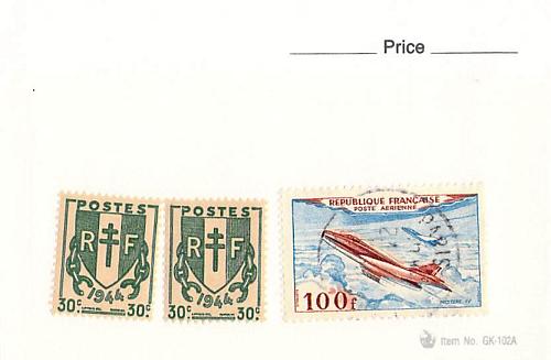 France 2 different of 3 total stamps included (SC0_334)