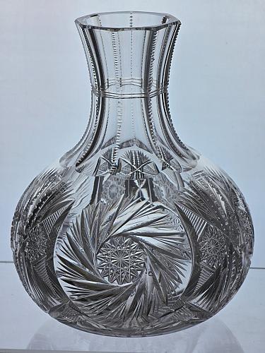 ABP Carafe American Brilliant Period hand Cut Glass Fry?