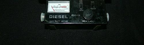DIESEL POWER/SWR/WATT METER console box MODEL 360-136 tester analog needle gauge