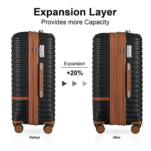 Joyway Luggage Set 3 Piece Suitcase Sets with Spinner WheelHardside Expandabl...