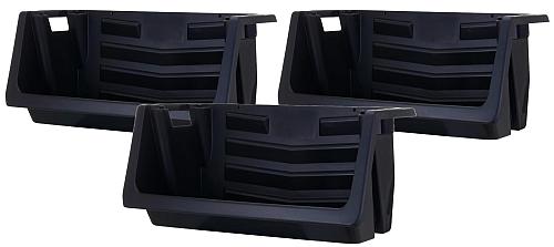 Mighty Tuff Heavy Duty Nesting Stack Bins Pack of 3 Extra-Large Handles Wide ...