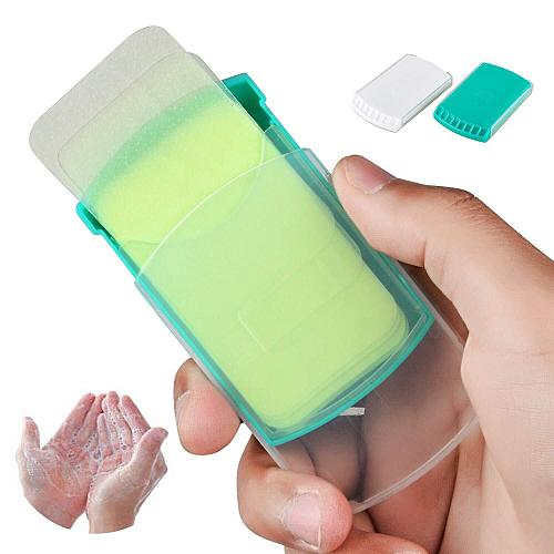 HongyiTime 2 Boxs 100 Sheets Hand Washing Soap Sheets for Outdoor TravelPorta...