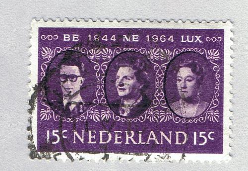 Netherlands Used 3 portraits purple 15 (BP87616)
