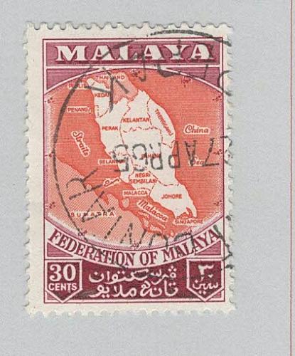 Malaya Federation Map 83 1957 Used (BP89722)
