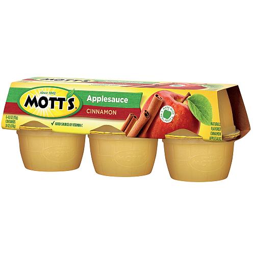 Mott's Cinnamon Applesauce 4 Ounce Cup 6 Count