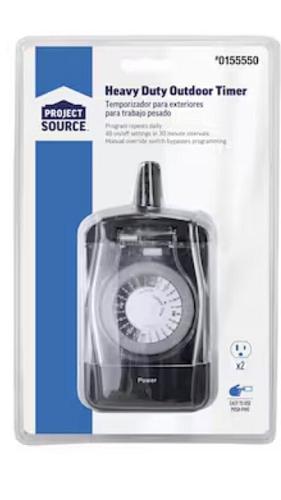 PRIME 15-Amps 125-volt 2-Outlet Plug-in Countdown Outdoor Lighting Timer. 2 PACK