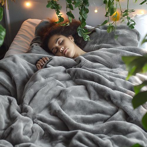 Bedsure Fleece King Size Blankets for Bed Grey - Soft Lightweight Plush Cozy ...