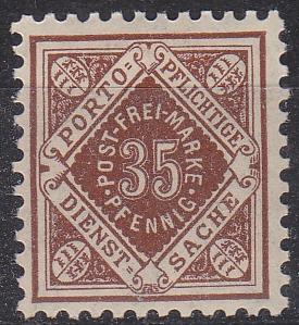 GERMANY W&uuml;rttemberg [Dienst] MiNr 0132 ( */mh )