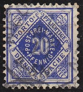 GERMANY W&uuml;rttemberg [Dienst] MiNr 0116 a ( O/used )