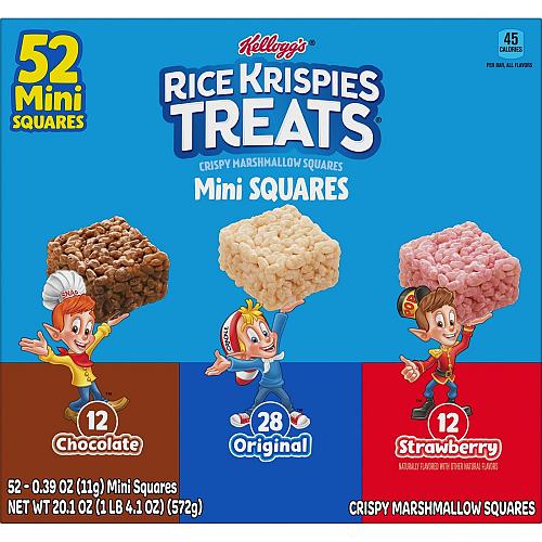 Rice Krispies Treats Mini Crispy Marshmallow Squares Kids Snacks Lunch Snacks...