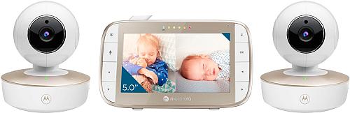 Motorola - VM50G-2 5" WiFi Video Baby Monitor with 2 Cameras - White