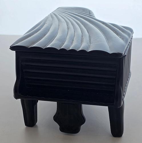 Black glass jewelry box