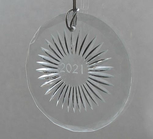 Hand cut Christmas Glass ornament 2021