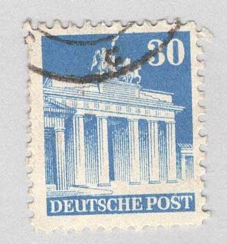 Germany Brandenburg gate blue 5 Used (BP89816)