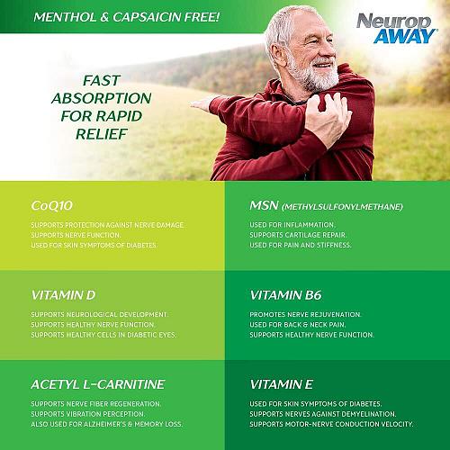 NeuropAWAY® Maximum Strength Gel for Nerve discomfort Burning Tingling and Nu...