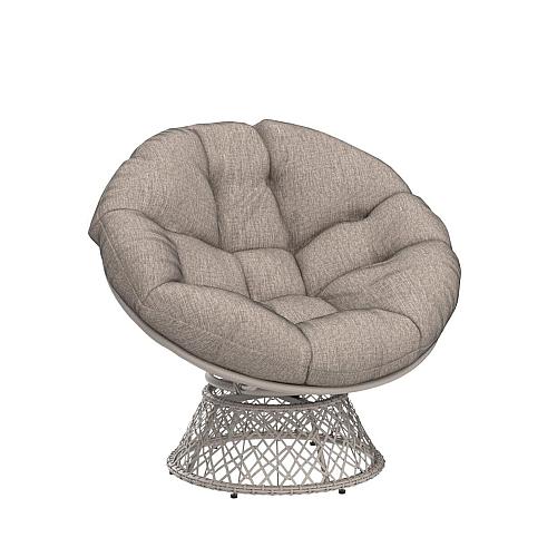 Bme 40" Ergonomic Wicker Papasan Chair with Soft Thick Density Fabric Cushion...